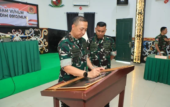 Dandim 0910/Mln Sampaikan Paparan Disela Kunjungan Pandam VI/Mulawarman