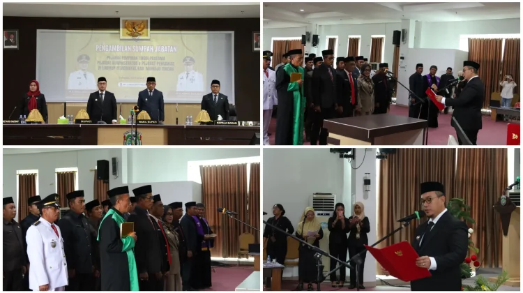 Bupati Mateng Arsal Lantik Pimpinan Tinggi Pratama