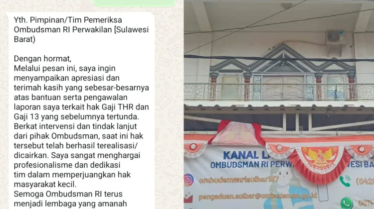 Hak Guru PPPK Terbayar, Pelapor Sampaikan Terima Kasih ke Ombudsman Sulbar