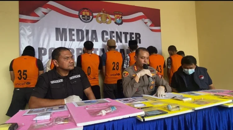 Polresta Mamuju Bongkar Enam TKP dan Amankan Delapan  Tersangka Narkoba