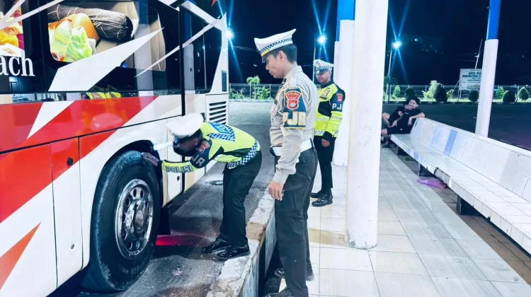 Ditlantas Polda Sulbar Pastikan Angkutan Bus Antar Kota Layak Beroperasi