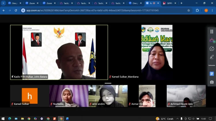 Kemenkum Sulbar Evaluasi Pelayanan Seluruh Posbankum di Sulawesi Barat