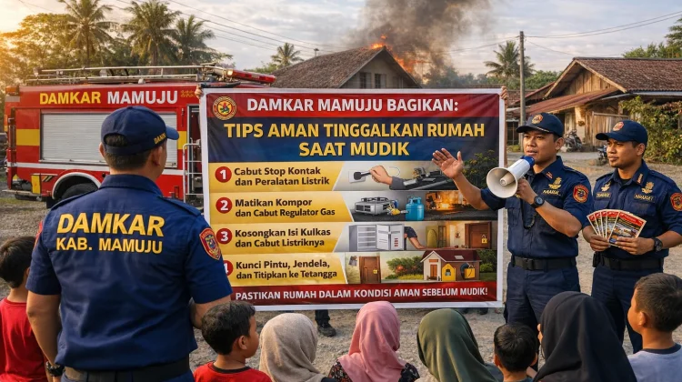 Damkar Mamuju Bagikan Tips Aman Tinggalkan Rumah saat Mudik