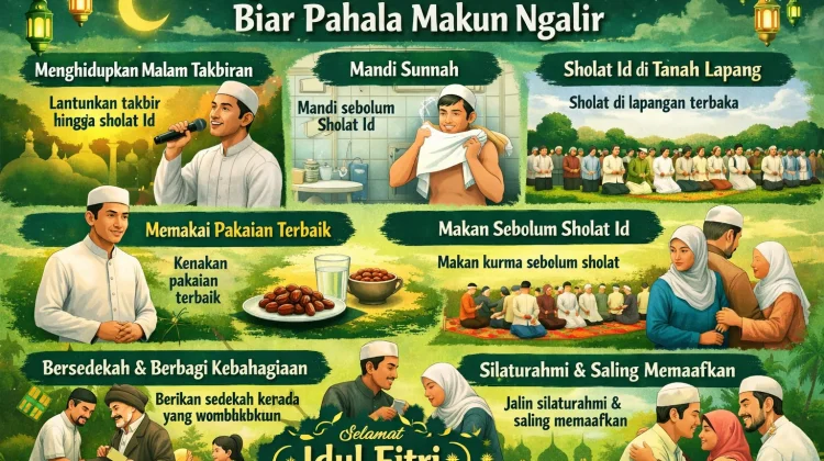 Inilah Amalan-amalan Sunnah Idul Fitri Biar Pahala Makin Ngalir