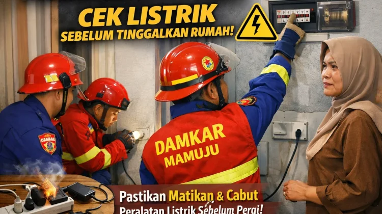 Damkar Mamuju Imbau Warga Cek Listrik sebelum Tinggalkan Rumah