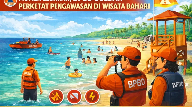 Momen Lebaran, BPBD Sulbar Perketat Pengawasan di Wisata Bahari