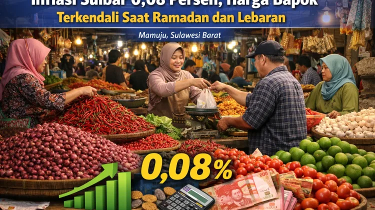 Inflasi Sulbar 0,08 Persen, Harga Bapok Dinilai Terkendali saat Ramadan dan Lebaran
