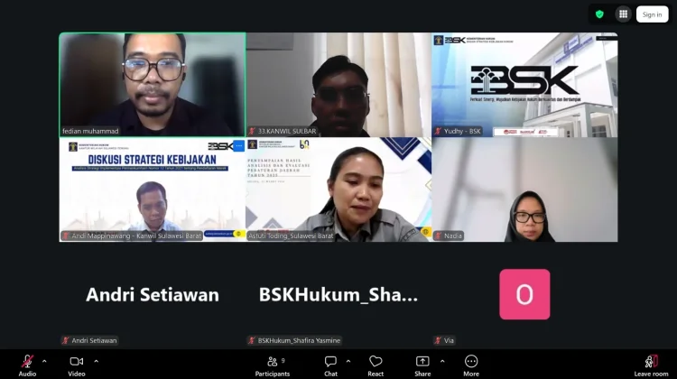Kemenkum Sulbar Dukung Penguatan  Analisis Implementasi dan Evaluasi Kebijakan