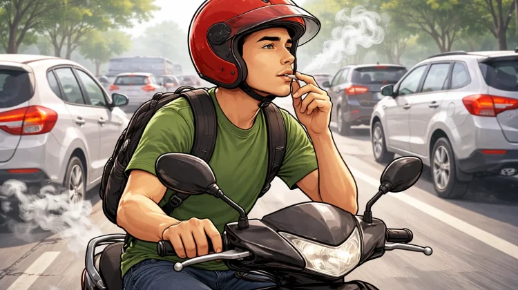 Risiko yang Sering Diremehkan saat Merokok Sambil Berkendara