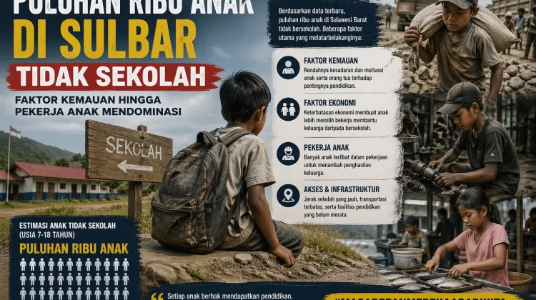 Puluhan Ribu ATS di Sulbar, Faktor Kemauan hingga Pekerja Anak Mendominasi