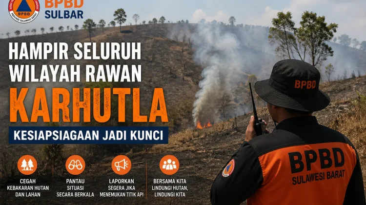BPBD Sulbar: Hampir Seluruh Wilayah Rawan Karhutla, Kesiapsiagaan Jadi Kunci