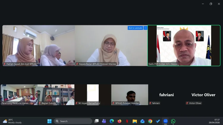 Bahas Ranperbup Polman, Kemenkum Sulbar Tekankan Perbaikan Pengelolaan Keuangan