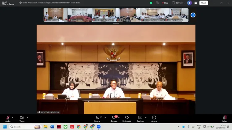 Evaluasi Kinerja, Sejumlah Capaian Kinerja Kemenkum Sulbar Masuk Kategori Baik