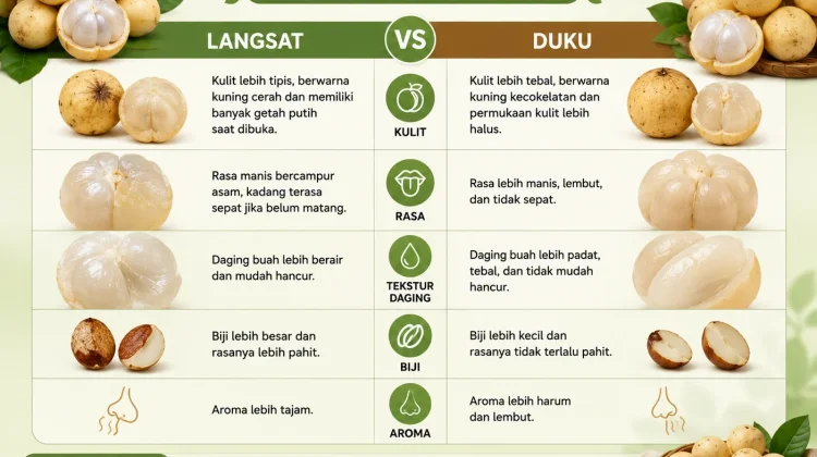 Perbedaan Buah Langsat dan Duku, Sini yang Belum Tahu Merapat!