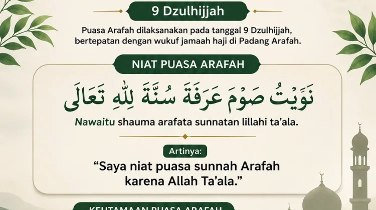Niat Puasa Arafah dan Keutamaannya bagi Umat Muslim
