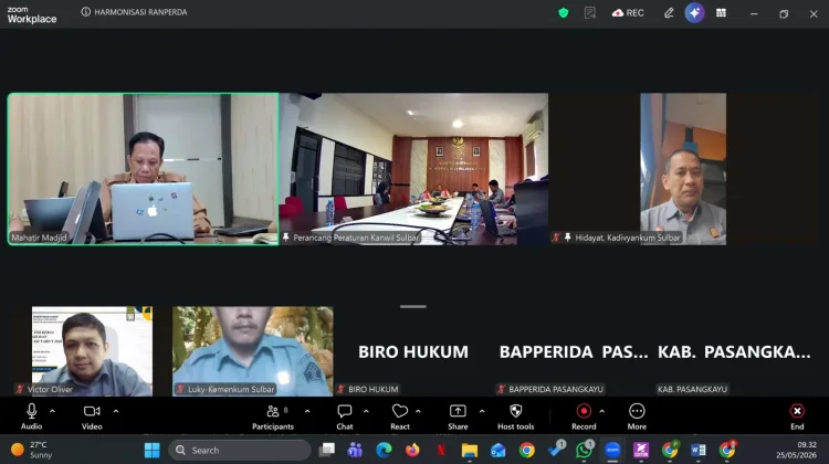 Kemenkum Sulbar Bahas Ranperbup TPP ASN Polman dan RKPD Pasangkayu