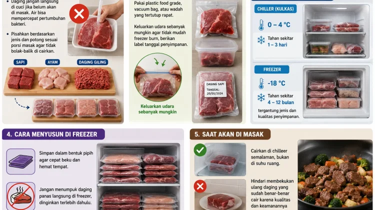 Rahasia Menyimpan Daging agar Awet dan Tidak Mudah Rusak