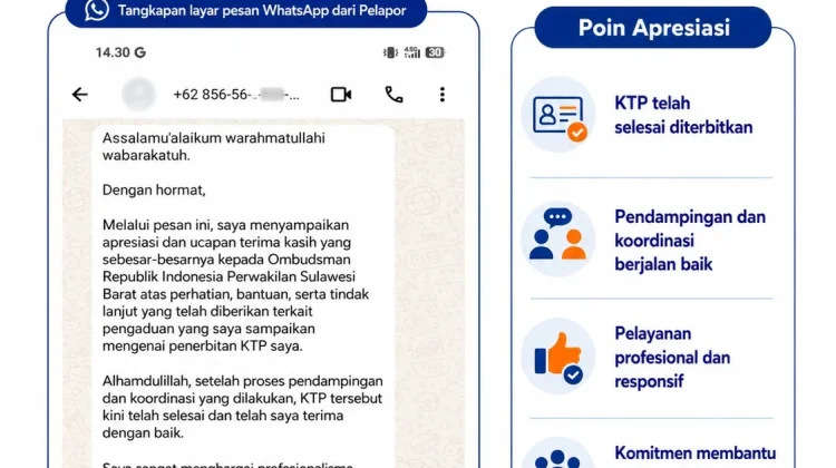 KTP WNA Akhirnya Terbit, Pelapor Sampaikan Terima Kasih kepada Ombudsman Sulbar