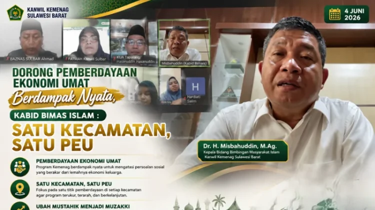Kemenag Sulbar Tekankan Program Pemberdayaan Ekonomi Umat setiap Kecamatan