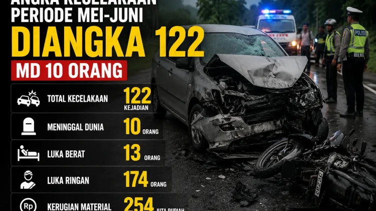 Kecelakaan di Sulbar Capai 122 Kasus,  Meninggal 10 Orang