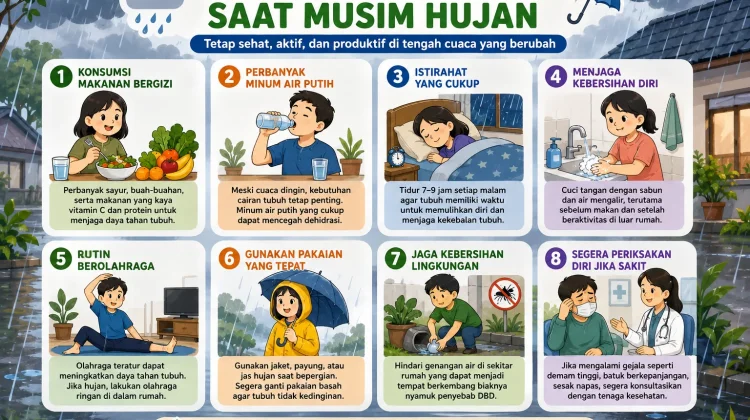 Tips Menjaga Kesehatan Saat Musim Hujan