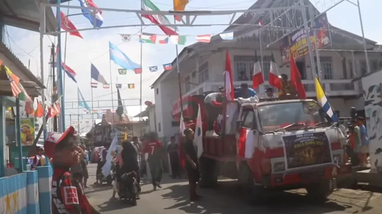 Euforia Piala Dunia, Jalanan Sulbar  Ramai Bendera