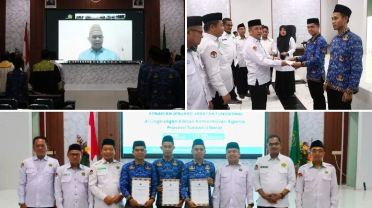 Kanwil Kemenag Sulbar Lantik 117 ASN dalam Jabatan Fungsional