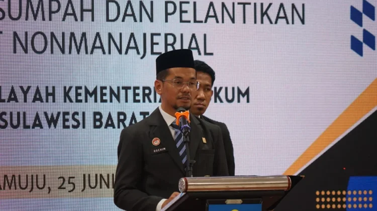 Kakanwil Kemenkum Sulbar Lantik Pejabat Nonmanajerial, Perkuat Pelayanan Hukum