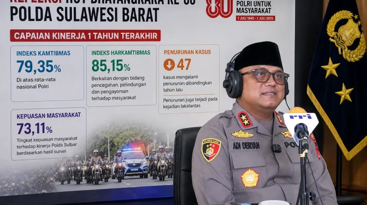 Refleksi HUT Bhayangkara, Kapolda Sulbar: Kasus Kriminal dan Lakalantas Menurun