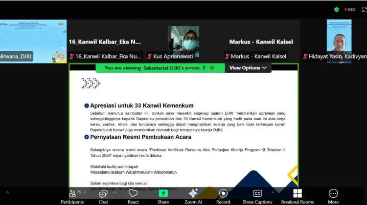Kemenkum Sulbar Akselerasi Kinerja Program Kekayaan Intelektual