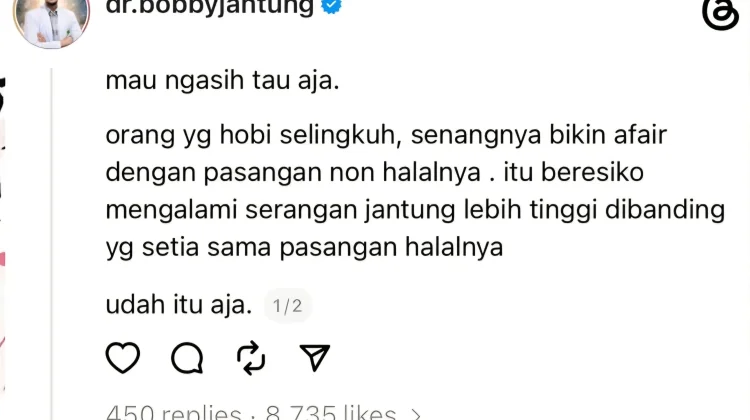 Perselingkuhan dan Risiko Serangan Jantung, Benarkah Ada Hubungannya?