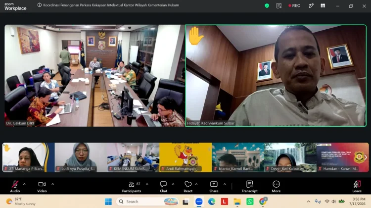 Perkuat Penanganan Perkara KI, Kemenkum Sulbar Koordinasi dengan DJKI