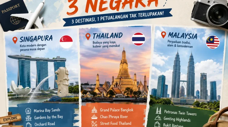 Tiga Destinasi Negara ASEAN Favorit Orang Indonesia