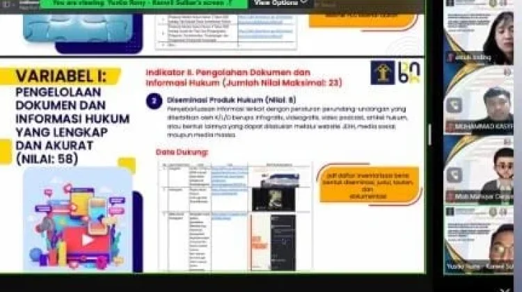 Kemenkum Sulbar Dampingi Mamuju Tengah Hadapi Penilaian JDIH