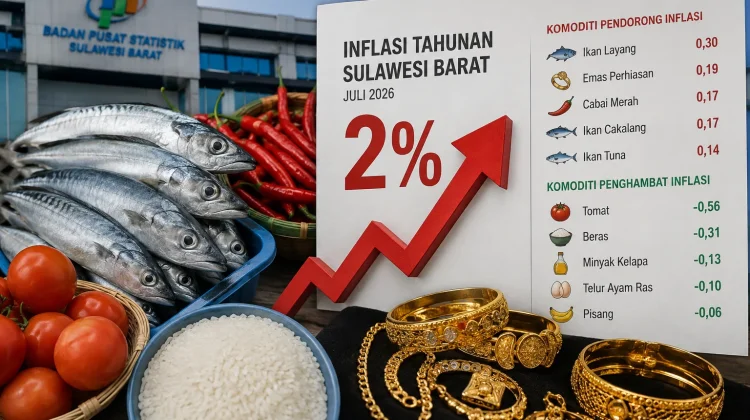 Ikan Layang hingga Emas Perhiasan Picu Inflasi Tahunan Sulbar Diangka Dua Persen