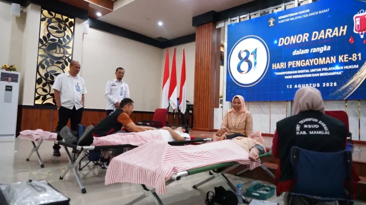 Peringati Hari Pengayoman ke-81, Kemenkum Dulbar Gelar Donor Darah