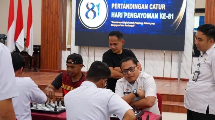 Sambut Hari Pengayoman ke-81, Kemenkum Sulbar Gelar Pertandingan Catur