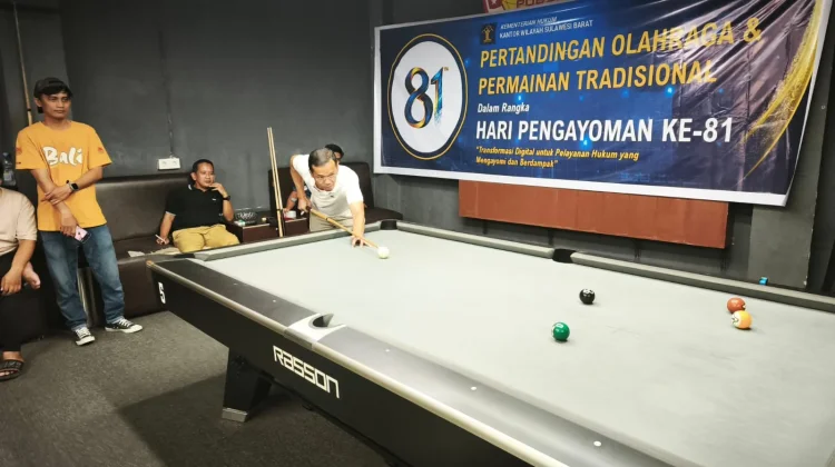 Lomba Biliar Meriahkan Hari Pengayoman ke-81 di Kemenkum Sulbar