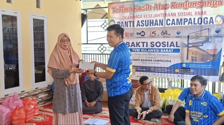 Semarak HUT, TVRI Sulbar Gelar Peduli Kasih di Panti Asuhan Campaloga