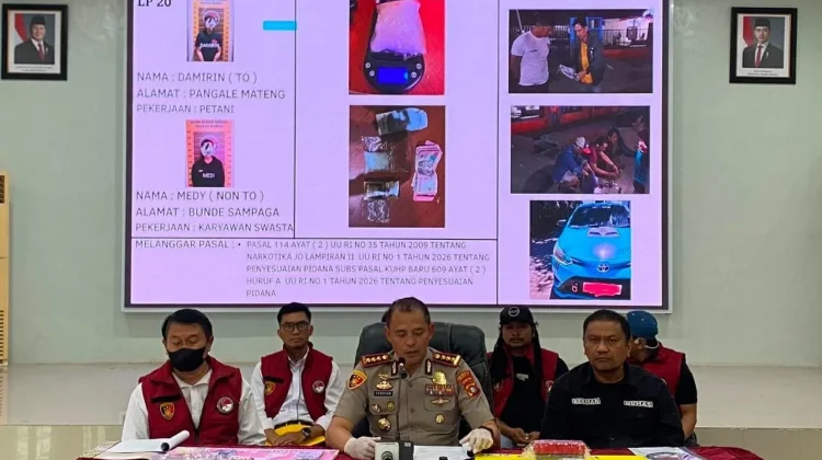 Polisi Amankan Setengah Ons Sabu dan Tiga Tersangka
