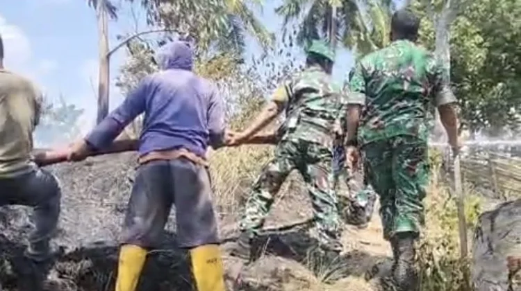 Danrem 142/Tatag Pimpin Langsung Pemadaman Karhutla di Rangas