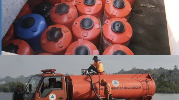 Pemkab Mamuju Salurkan 30 Ton Air Bersih ke Bala-Balakang