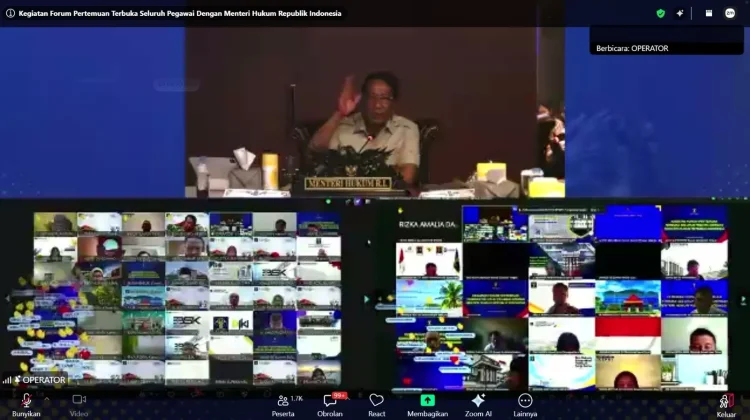 Kemenkum Sulbar Ikuti Town Hall Meeting, Dukung Karier ASN Berbasis Kompetensi