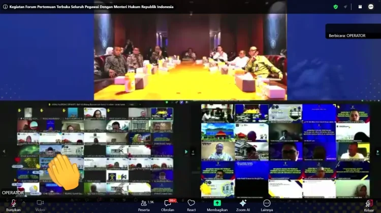 Ikuti Town Hall Meeting, Kakanwil Kemenkum Sulbar Bawa Aspirasi Pegawai Daerah