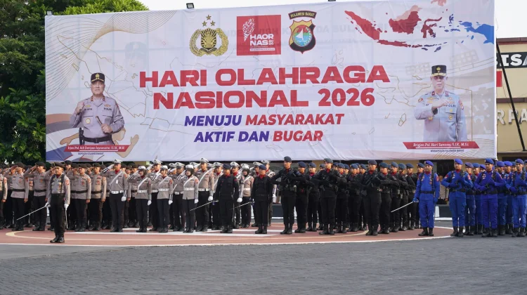 Haornas 2026, Polda Sulbar Dorong Personel Gemar Berolahraga
