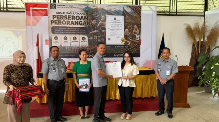 Kemenkum Sulbar Buka Akses Badan Hukum UMK di Mamasa