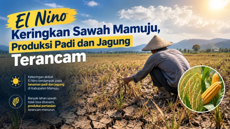 Kekeringan Landa Mamuju, Produksi Padi dan Jagung Berpotensi Menurun
