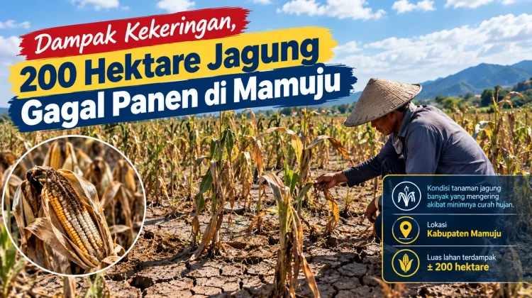 Dampak Kekeringan, 200 Hektare Jagung Gagal Panen di Mamuju