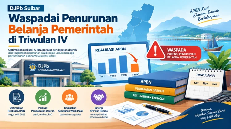 DJPb Sulbar Waspadai Penurunan Belanja Pemerintah di Triwulan IV