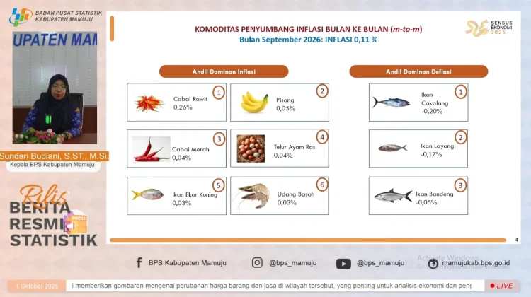 Mamuju Inflasi 0,11 Persen, Cabai Rawit Jadi Pemicu Utama